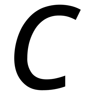 Italic Letter C Free Open-Source SVG Icon (OOUI)