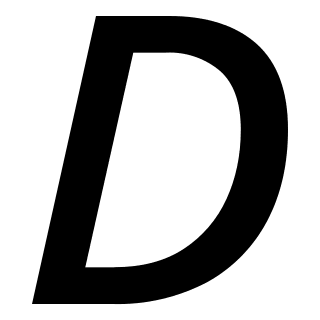 Italic Letter D Free Open-Source SVG Icon (OOUI)