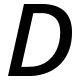 Italic Letter D Free Open-Source SVG Icon