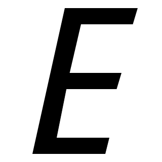 Italic Letter E Free Open-Source SVG Icon (OOUI)