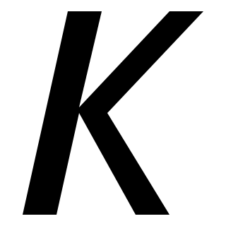 Italic Letter K Free Open-Source SVG Icon (OOUI)