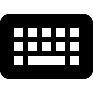 Keyboard Input Device Free Open-Source SVG Icon (OOUI)