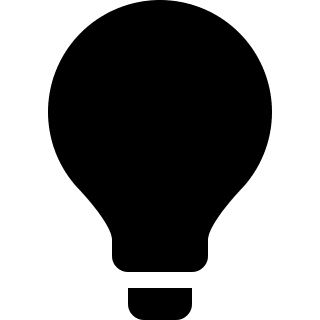 Lightbulb Symbol Free Open-Source SVG Icon (OOUI)