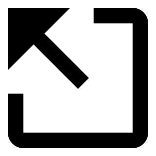 External Link Right-To-Left (RTL) Free Open-Source SVG Icon (OOUI)