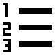 Numbered List Left To Right (OOUI) Free Open-Source SVG Icon