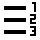 Right-to-Left Numbered List (OOUI) Free Open-Source SVG Icon