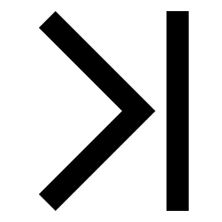 Move Last Letter to Right Free Open-Source SVG Icon (OOUI)