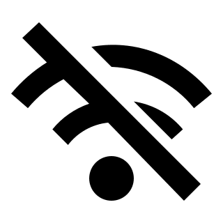 Network Disconnection Status Free Open-Source SVG Icon (OOUI)