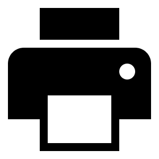 Printer Device Free Open-Source SVG Icon (OOUI)