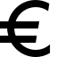 Euro Currency Symbol Free Open-Source SVG Icon