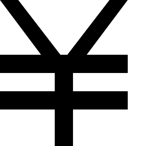 Yen Currency Symbol Free Open-Source SVG Icon (Open Iconic)