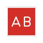 Blood Type AB Button (OpenMoji) Free Open-Source SVG Icon