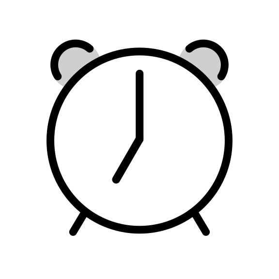 Alarm Clock Free Open-Source SVG Icon (OpenMoji)