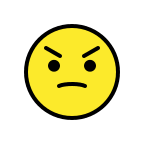 Angry Face Emoji Free Open-Source SVG Icon