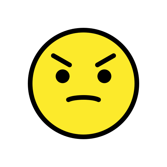 Angry Face Emoji Free Open-Source SVG Icon (OpenMoji)