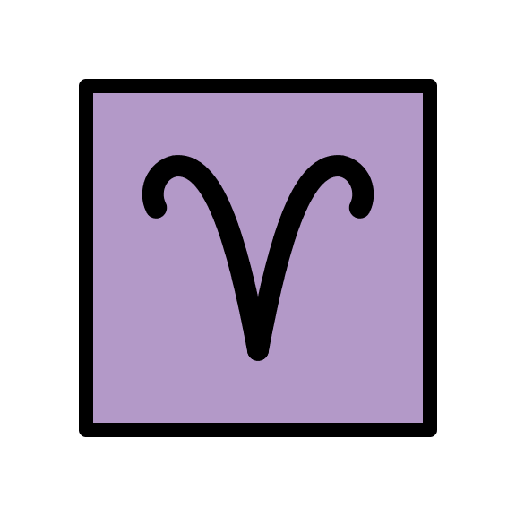 Aries Zodiac Sign Free Open-Source SVG Icon (OpenMoji)