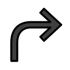 Right Turn Arrow Free Open-Source SVG Icon