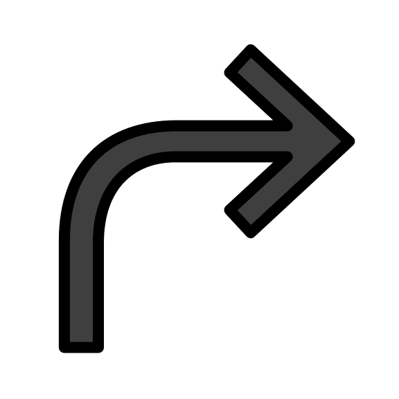 Right Turn Arrow Free Open-Source SVG Icon (OpenMoji)