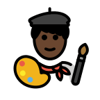 Artist with Dark Skin Tone Free Open-Source SVG Icon