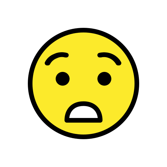 Astonished Face Emoji Free Open-Source SVG Icon (OpenMoji)