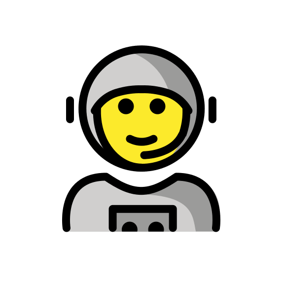 Astronaut (OpenMoji) Free Open-Source SVG Icon (OpenMoji)