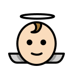 Light Skin Tone Baby Angel Free Open-Source SVG Icon