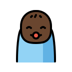 Baby with Dark Skin Tone Free Open-Source SVG Icon