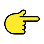 Backhand Index Finger Pointing Right (OpenMoji) Free Open-Source SVG Icon