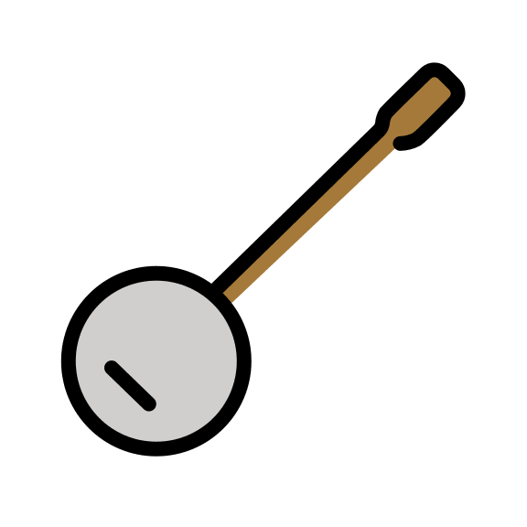 Banjo Musical Instrument Free Open-Source SVG Icon (OpenMoji)