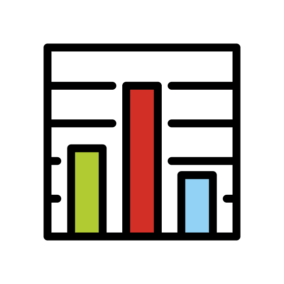 Bar Chart Visualization Free Open-Source SVG Icon (OpenMoji)