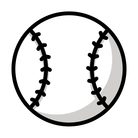 Baseball (OpenMoji) Free Open-Source SVG Icon (OpenMoji)