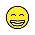 Beaming Face With Smiling Eyes Free Open-Source SVG Icon