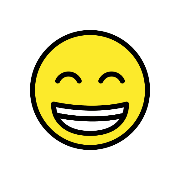 Beaming Face With Smiling Eyes Free Open-Source SVG Icon (OpenMoji)