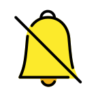 Bell with Slash (OpenMoji) Free Open-Source SVG Icon