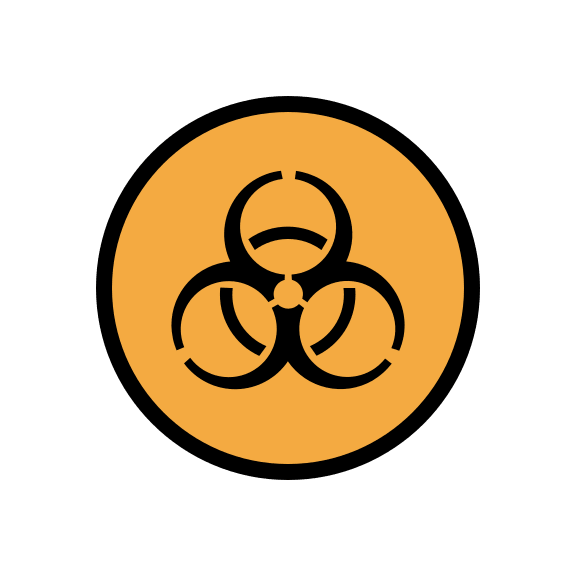 Biohazard Symbol Free Open-Source SVG Icon (OpenMoji)