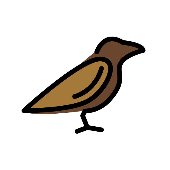 Bird (OpenMoji) Free Open-Source SVG Icon (OpenMoji)