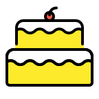 Birthday Cake Free Open-Source SVG Icon