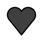 Black Heart Symbol Free Open-Source SVG Icon