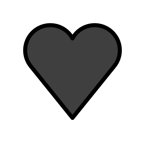 Black Heart Symbol Free Open-Source SVG Icon (OpenMoji)