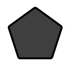 Black Pentagon Shape (OpenMoji) Free Open-Source SVG Icon