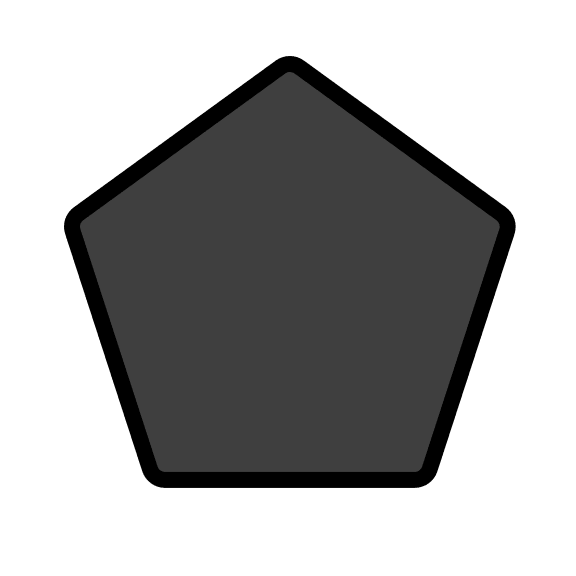 Black Pentagon Shape (OpenMoji) Free Open-Source SVG Icon (OpenMoji)