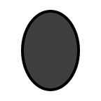 Black Vertical Ellipse (OpenMoji) Free Open-Source SVG Icon