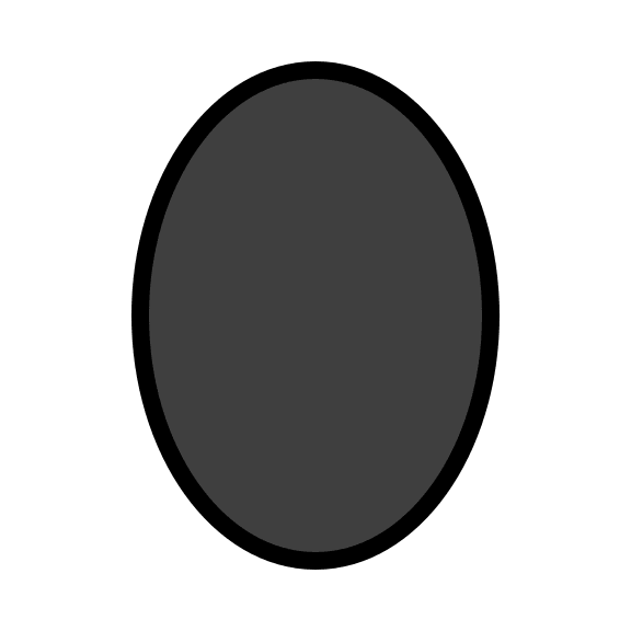 Black Vertical Ellipse (OpenMoji) Free Open-Source SVG Icon (OpenMoji)