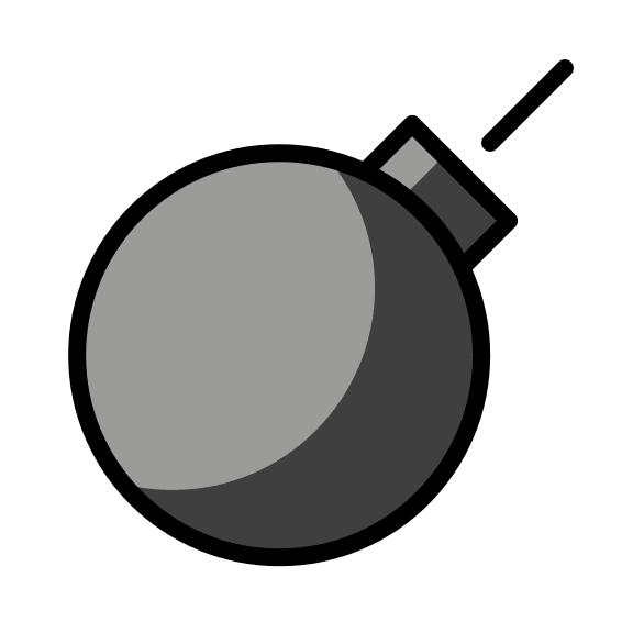 Bomb Symbol Free Open-Source SVG Icon (OpenMoji)