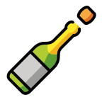 Popping Cork Bottle (OpenMoji) Free Open-Source SVG Icon