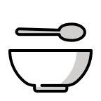 Bowl With Spoon (OpenMoji) Free Open-Source SVG Icon