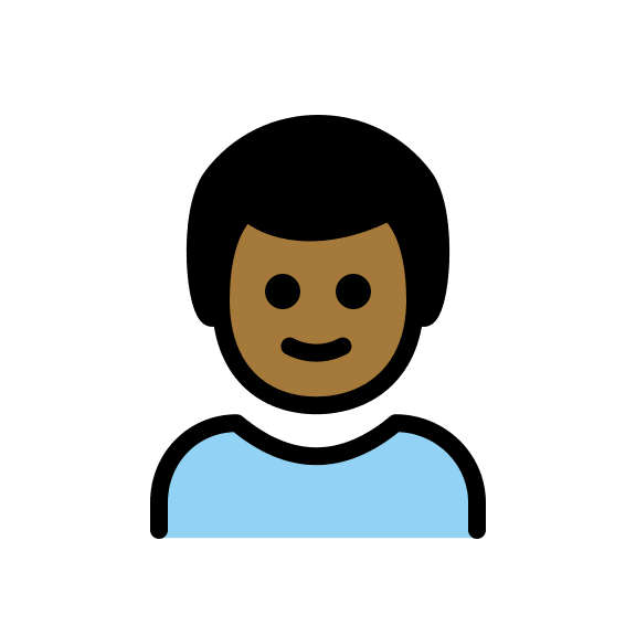 Medium Dark Skin Tone Boy Free Open-Source SVG Icon (OpenMoji)