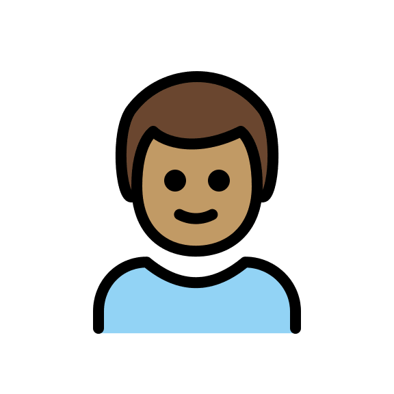 Medium Skin Tone Boy Free Open-Source SVG Icon (OpenMoji)