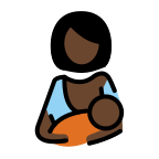 Breastfeeding with Dark Skin Tone (OpenMoji) Free Open-Source SVG Icon