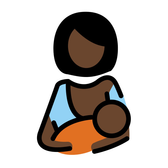 Breastfeeding with Dark Skin Tone (OpenMoji) Free Open-Source SVG Icon (OpenMoji)